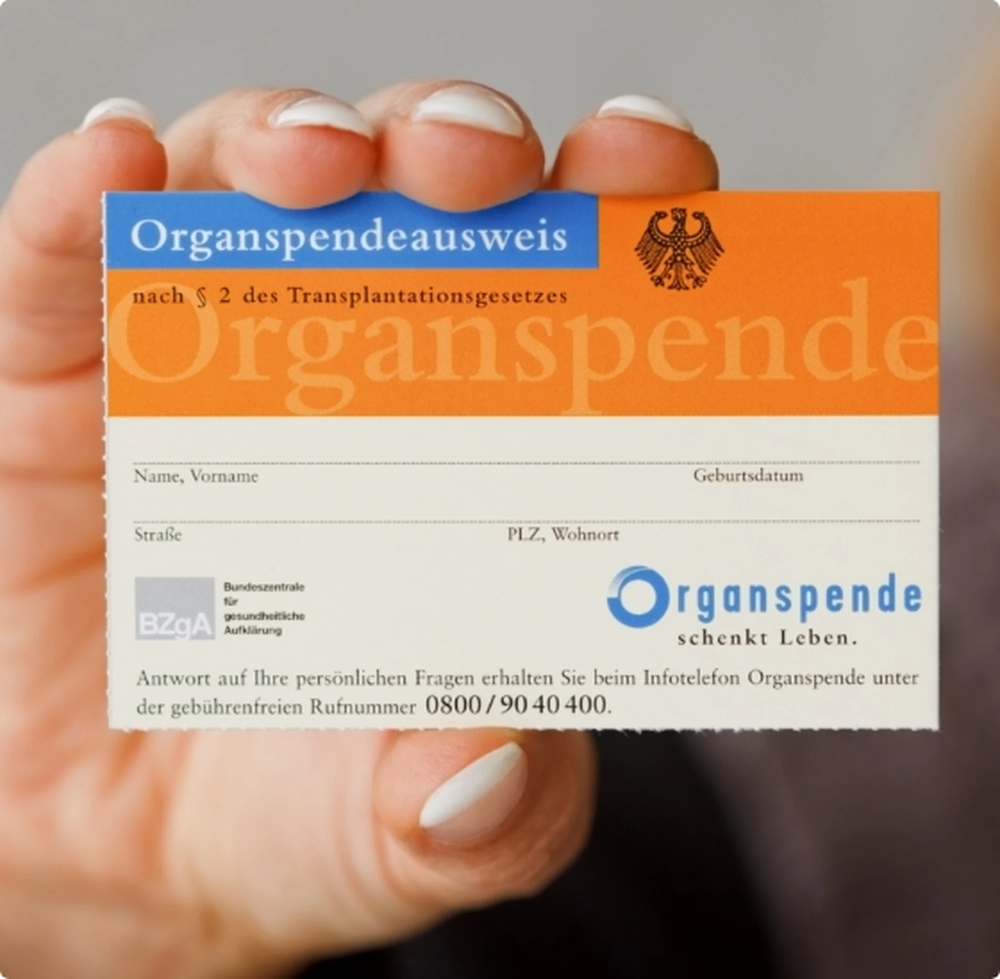 Organspendeausweis Organspendeausweis